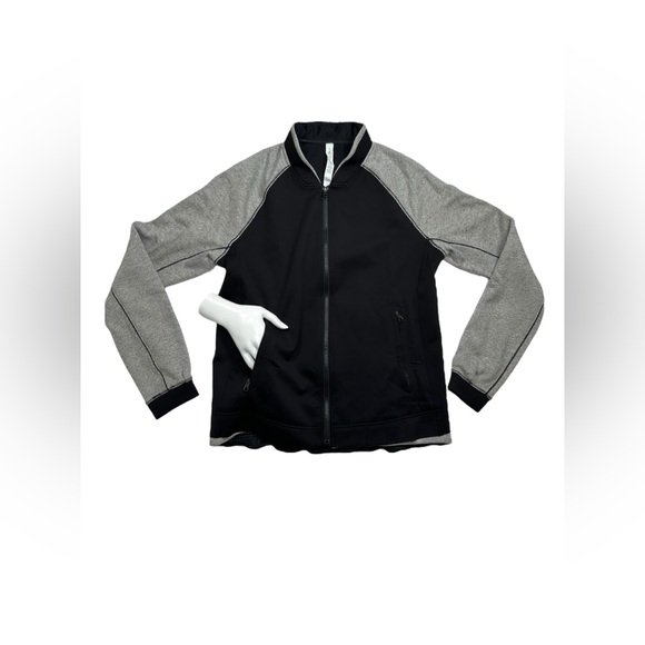 “RARE” Lululemon‎ Var-City Bomber Black / Heathered Black Size 8 - Picture 10 of 16
